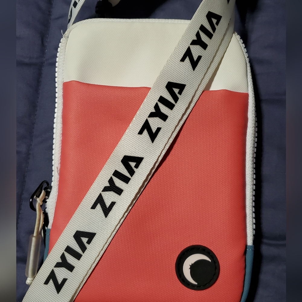 ZYIA Coral and White Crossbody Bag